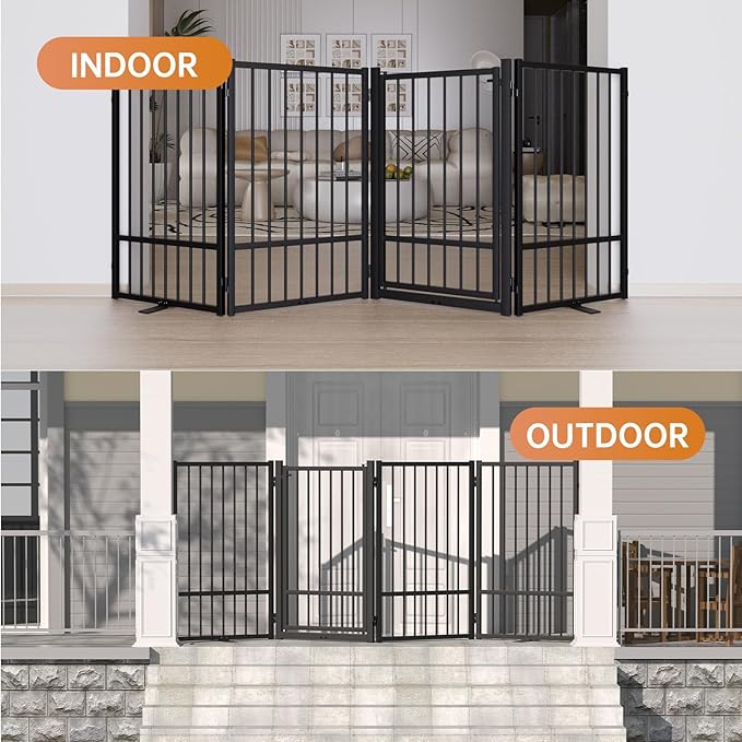 Full Metal Freestanding Dog Gate - Image 7