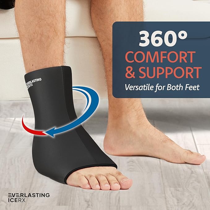 Ankle Ice Pack Wrap for Swelling, Reusable Foot Ice Pack Wrap - Image 5