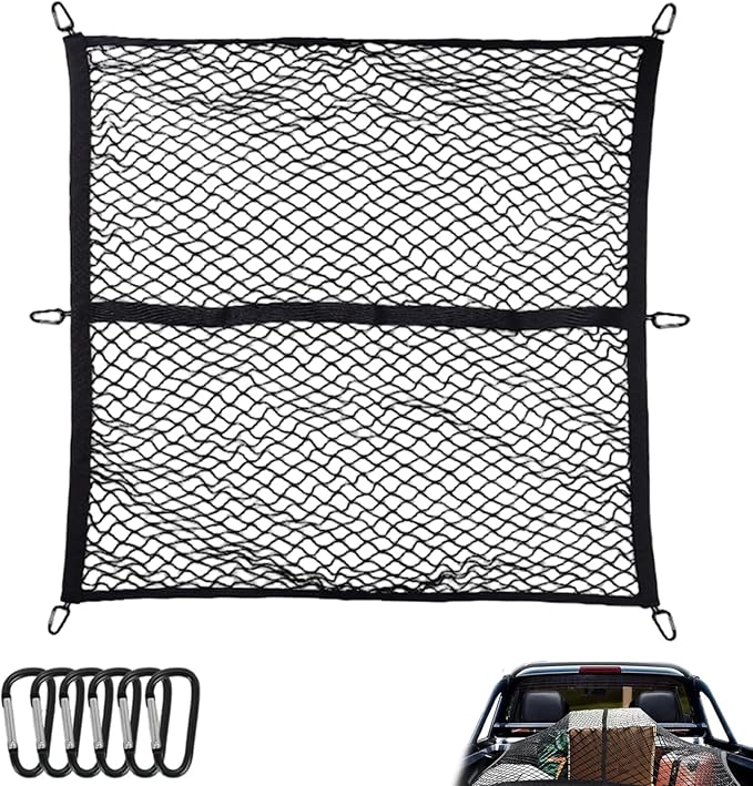 Cargo Net, 47x47 Inch High Elastic Polyester Cargo Netting - Image 2