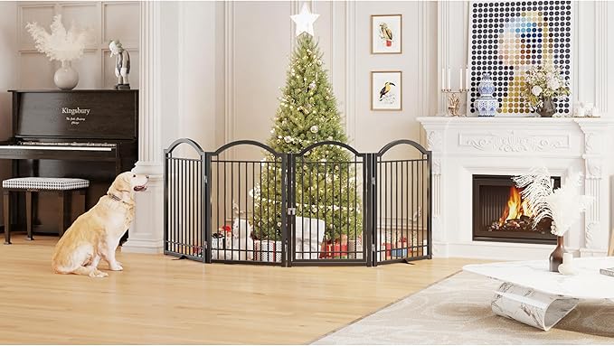 BHG Metal No-Assembly Freestanding Dog Gate - Image 6