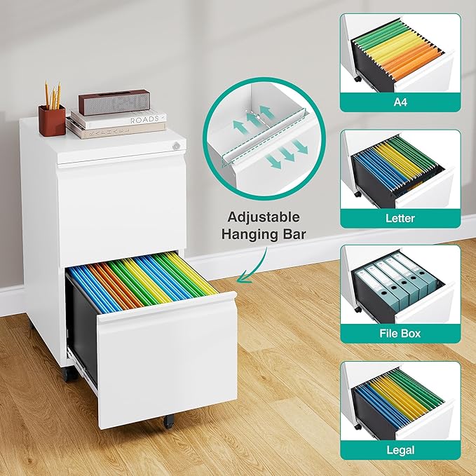SISESOL 2 Drawer File Cabinet - Image 5