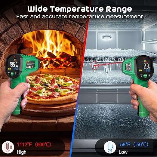 Infrared Thermometer Gun, SQECH Laser Thermometer Gun -58℉～1112℉, Non-Contact - Image 4