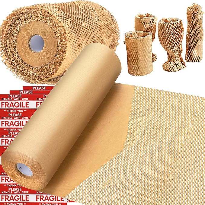 Honeycomb Packing Paper, MINHAO 15"x400' Eco Friendly Packing Paper by MINHAO