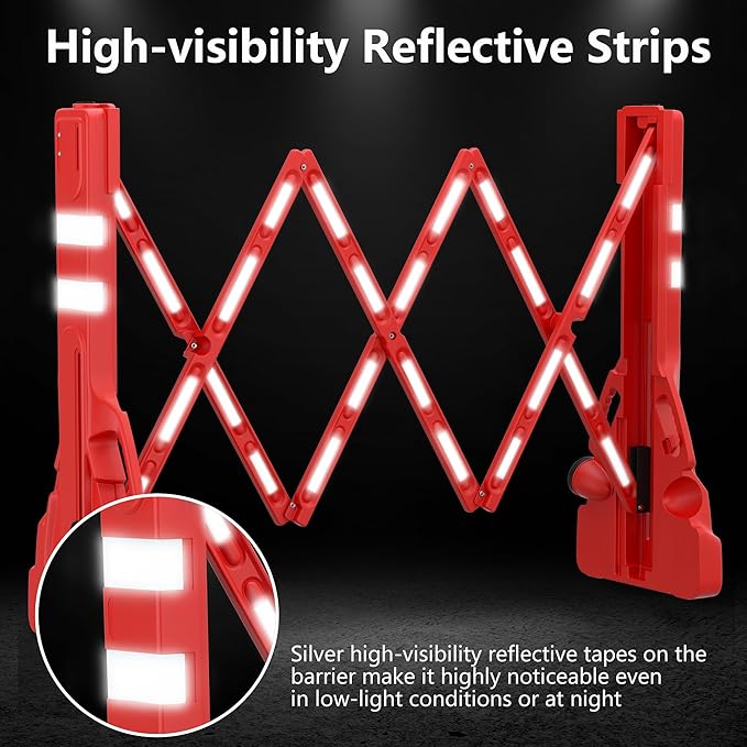 RELIANCER Expandable 7.41ft Safety Barricade, Retractable Security Barrier - Image 5