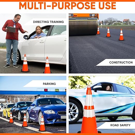 Pyle Traffic Cones, Construction Zones, Sports Training & Outdoor - Image 6