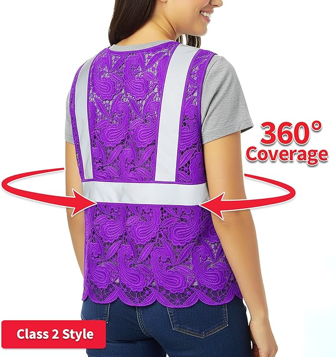 Lace-Mesh Safety Vest for Women & Men - Image 3