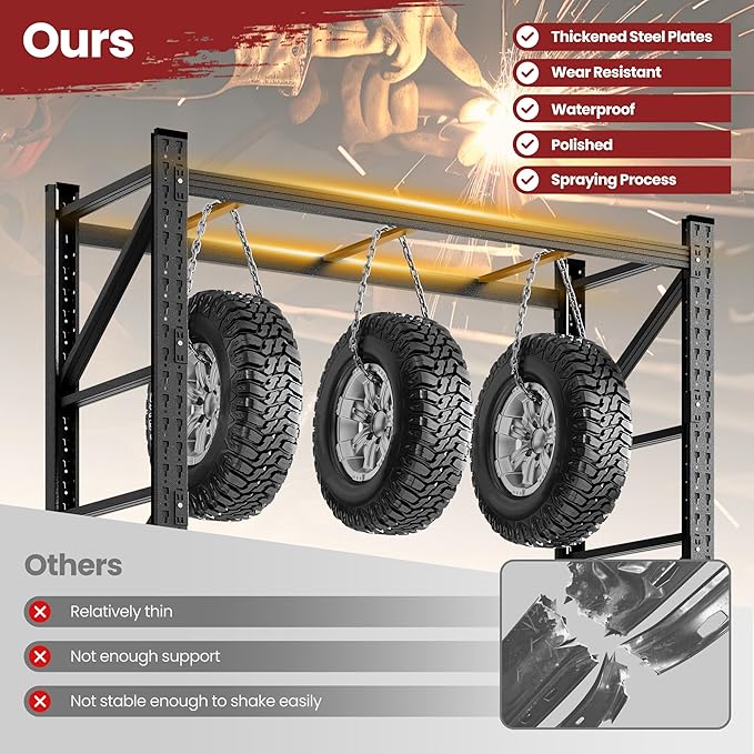 75" Wide Industrial Storage Shelves, 9000LBS Garage Shelving Heavy Duty - Image 7