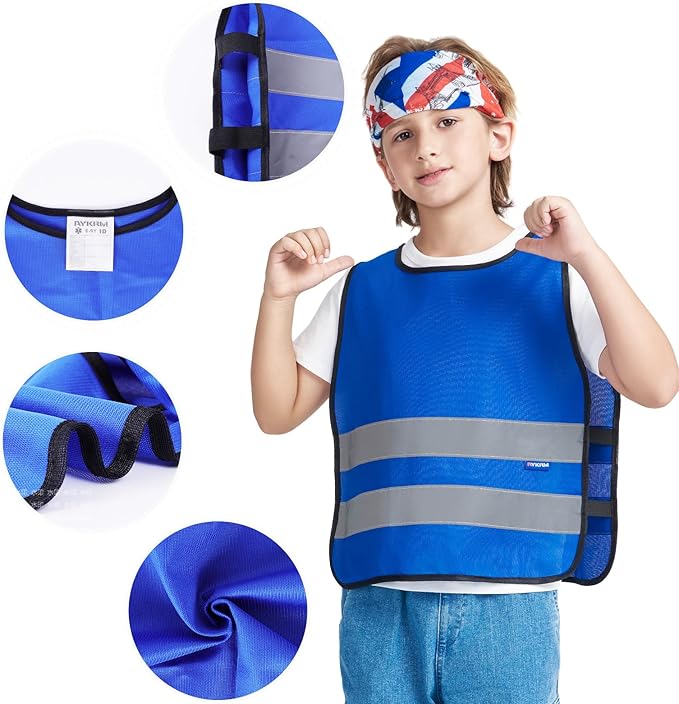A-SAFETY Kids High Vis Reflective construction Safety vest customized LOGO - Image 3