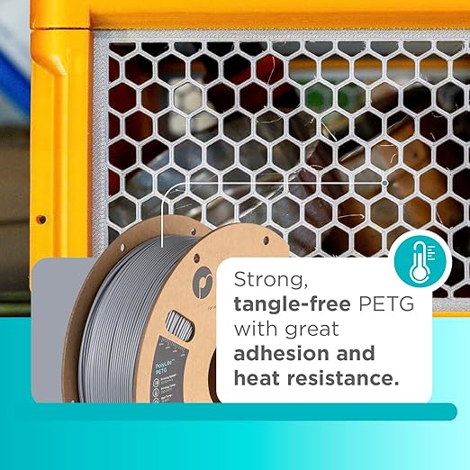 Polymaker PolyLite Grey 3D Printer PETG Filament 1.75mm 1kg, Legacy PETG Formula - Image 2