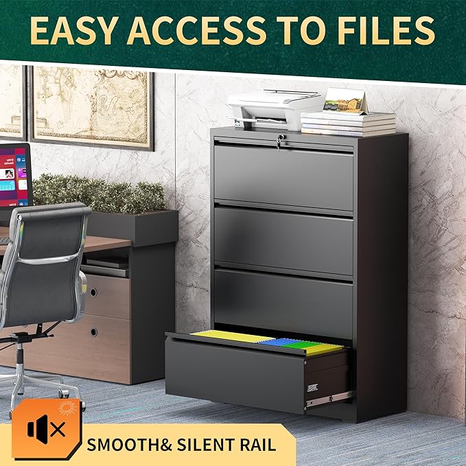 4 Drawer Lateral File Cabinet - Image 7