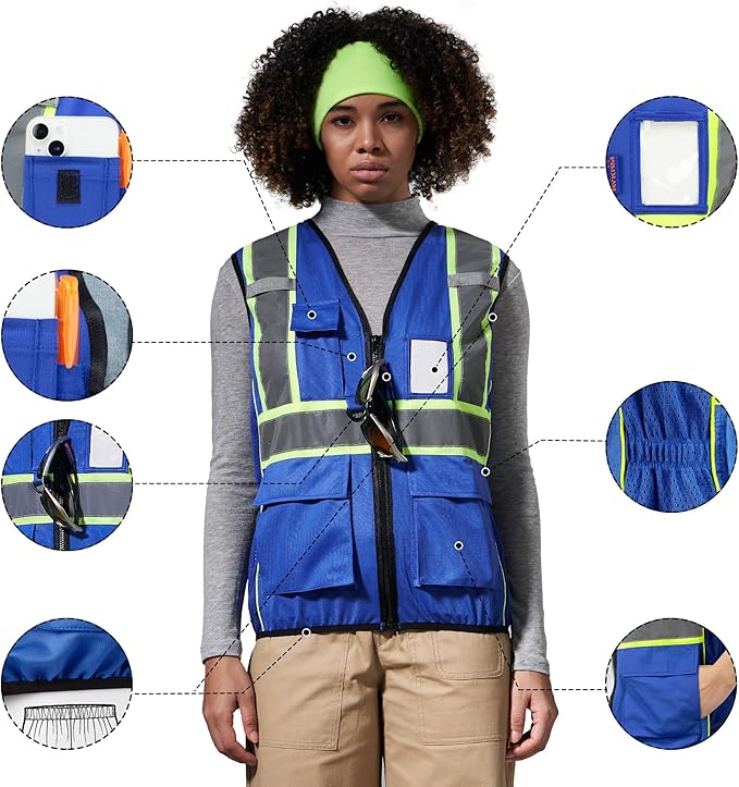 AYKRM Custom Logo Personalised Printed High Visibility Reflective 2 two tone - Image 2