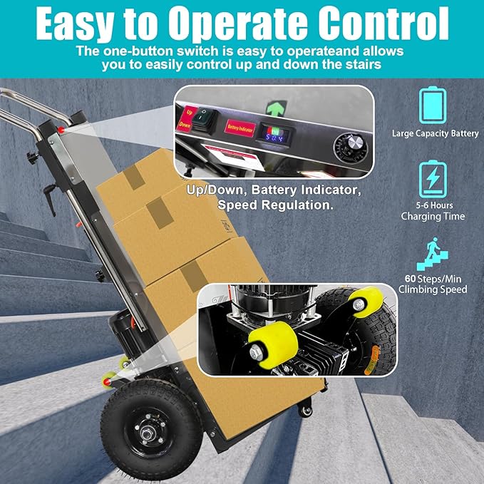 Electric Stair Climbing Hand Trucks Dolly Cart - Image 4