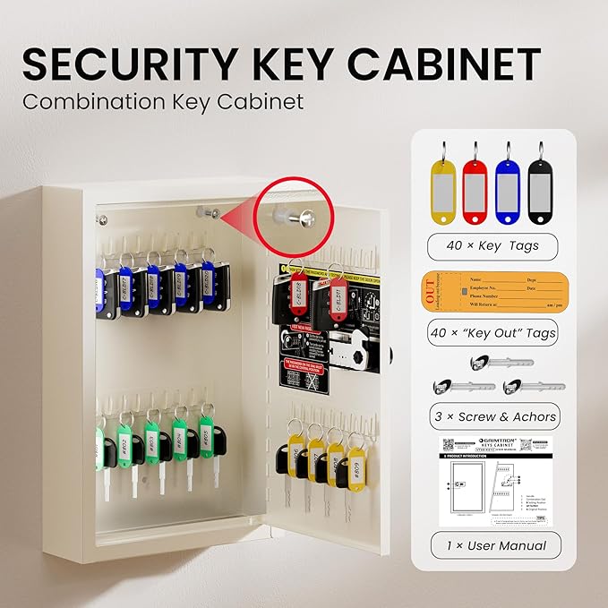 Grimtron 40 Keys Combination Key Lock Box - Image 3