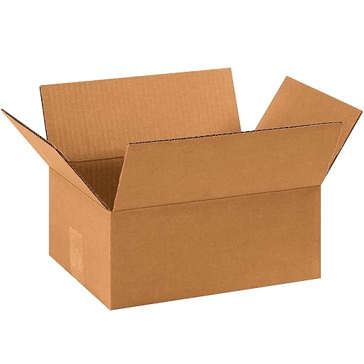 TAPE LOGIC 11 1/4 x 8 3/4 x 4 Corrugated Cardboard Boxes, Flat 11.25"L x 8.75"W by TapeLogic