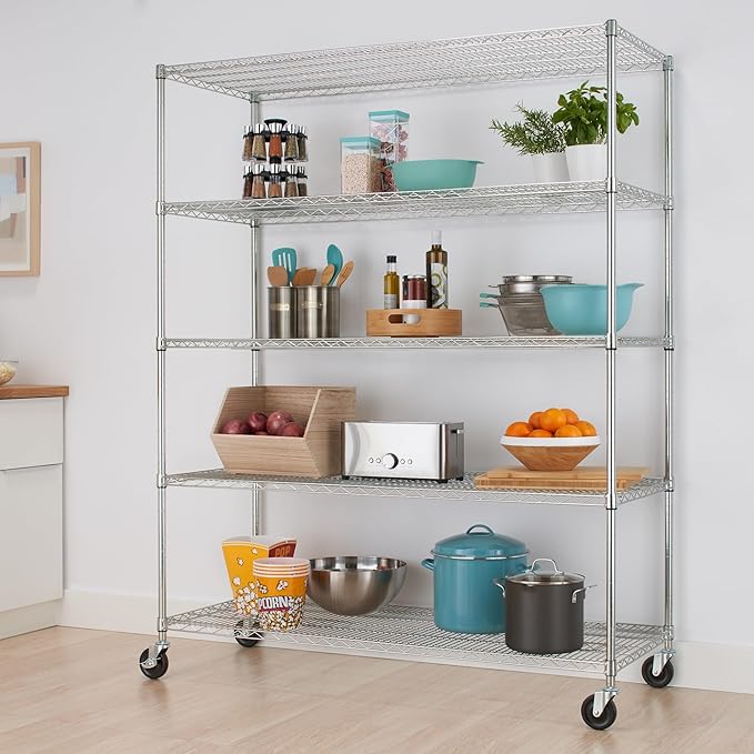 Trinity Basics TBFC-0931 5-Tier Adjustable Wire Shelving - Image 5