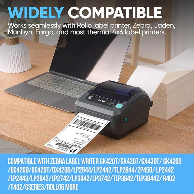 4"x6" Fanfold Direct Thermal Labels Commercial Shipping Label - Image 3