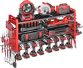 33" W Power Tool Organizer Wall Mount, 4-Layer Heavy Duty Tool Storage by SHOMEXTOL