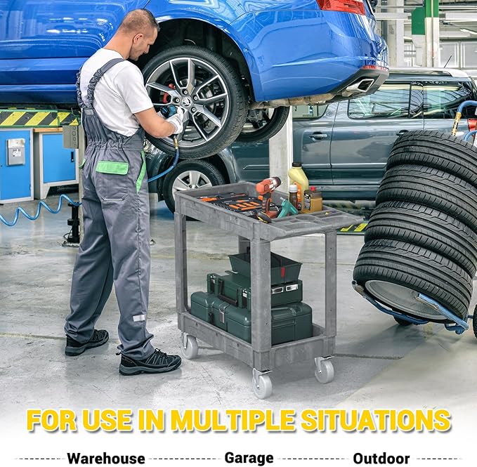 Heavy Duty Plastic Utility Cart - Image 7