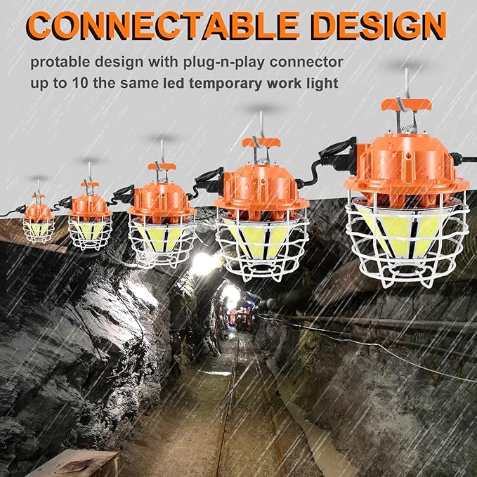 NS LED Temporary Work Light 250W Construction Lights 37500 Lumens, Linkable - Image 3