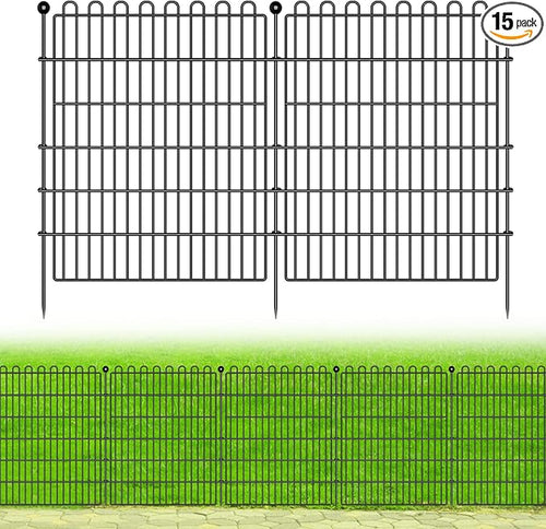 15 Panels No Dig Decorative Garden Fence by OutdoorFence