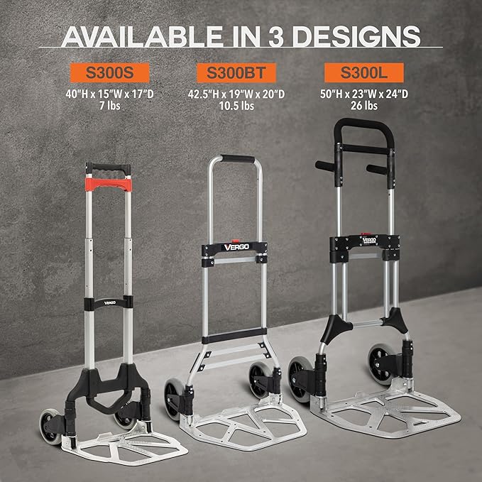 Vergo 100 Ibs Capacity Folding Hand Truck Dolly – Lightweight Aluminum Frame - Image 7