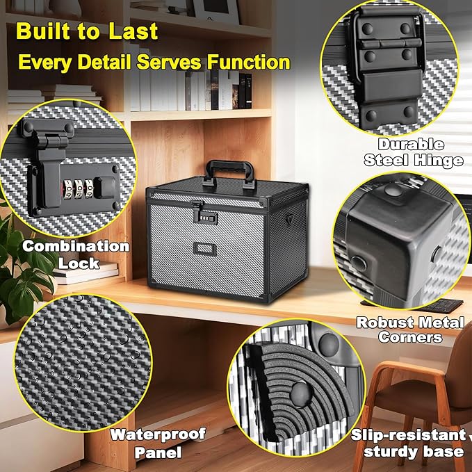 File Storage Cabinet File Organizer Document Organizer File Box in Office and - Image 3