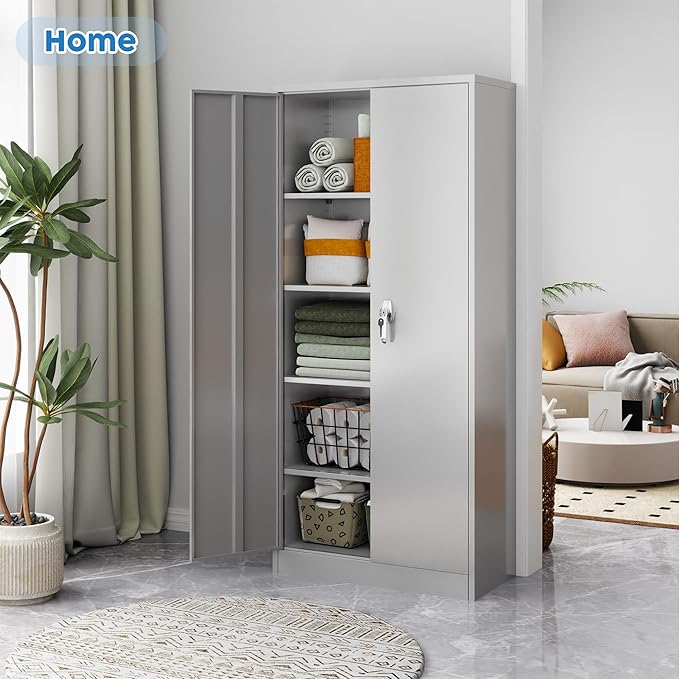 Metal Garage Storage Cabinet, Steel Lockable File Cabinet - Image 6