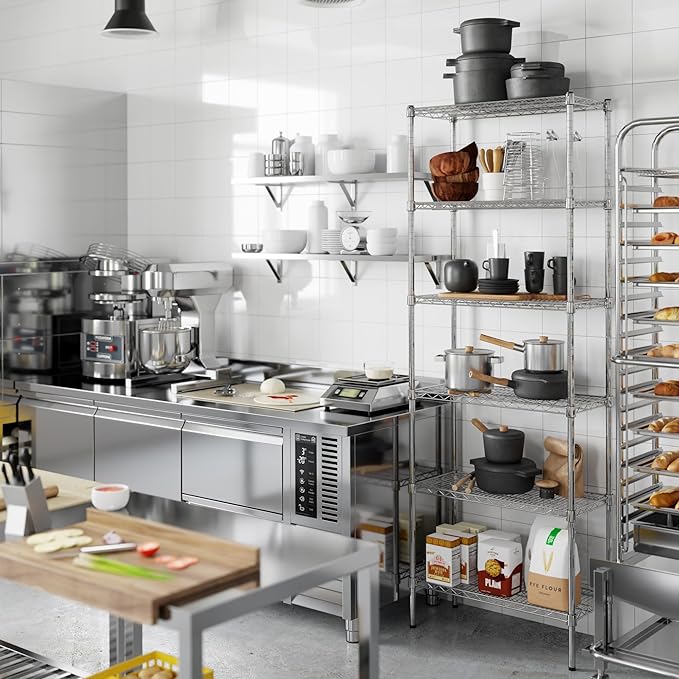 14" Deep x 30" Wide x 86" Height Wire Shelving Kit | 6-Tier | NSF Commercial - Image 2