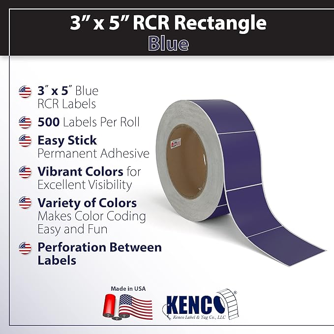 Kenco Color Coding 3 X 5 Rectangle Labels, Inventory Control Stickers 500 - Image 7