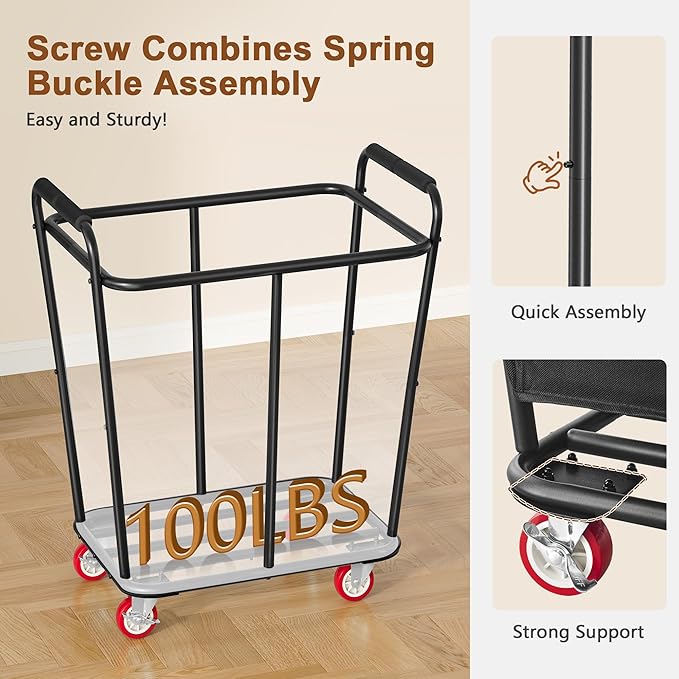 Hoctieon Large Laundry Cart - Image 5