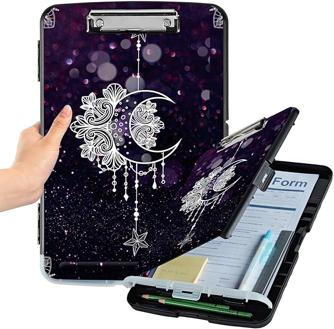 File Clipboard Storage with Pen Holder High Capacity Plastic Nursing Clipboards by DIGTIALL