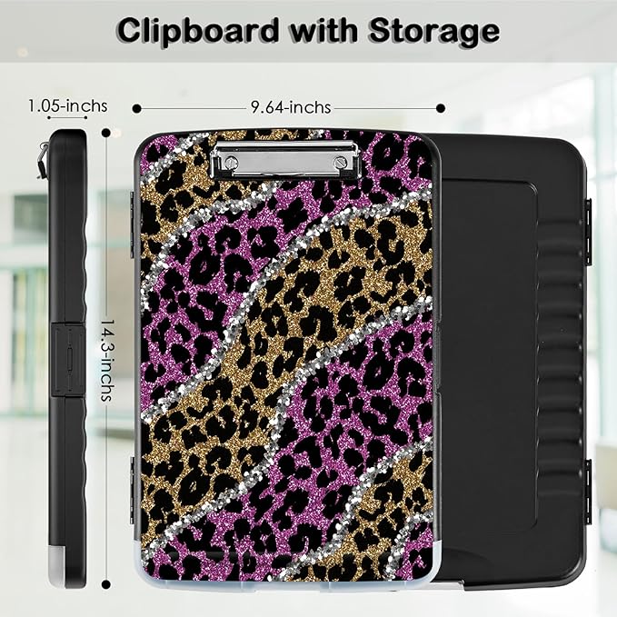 Clipboard with Storage, Office Supplies Nursing Clipboards Folder with Pen - Image 2