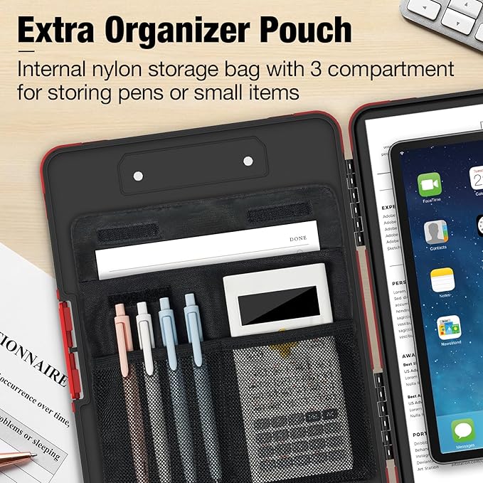 Sooez Toughest Clipboard with Storage, Internal Pen Pouch Included, Letter/ A4 - Image 2