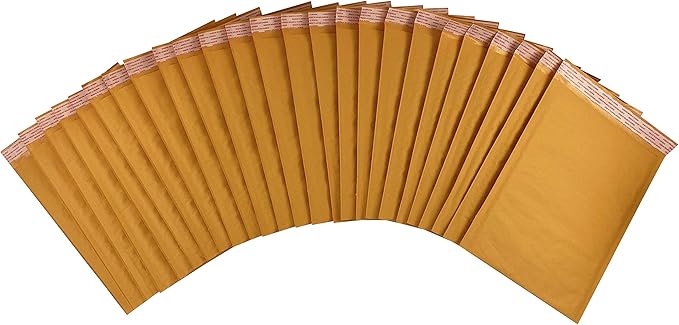 Amazon Basics Kraft Bubble Self-Seal Mailer, 10.5" x 16" - Image 2