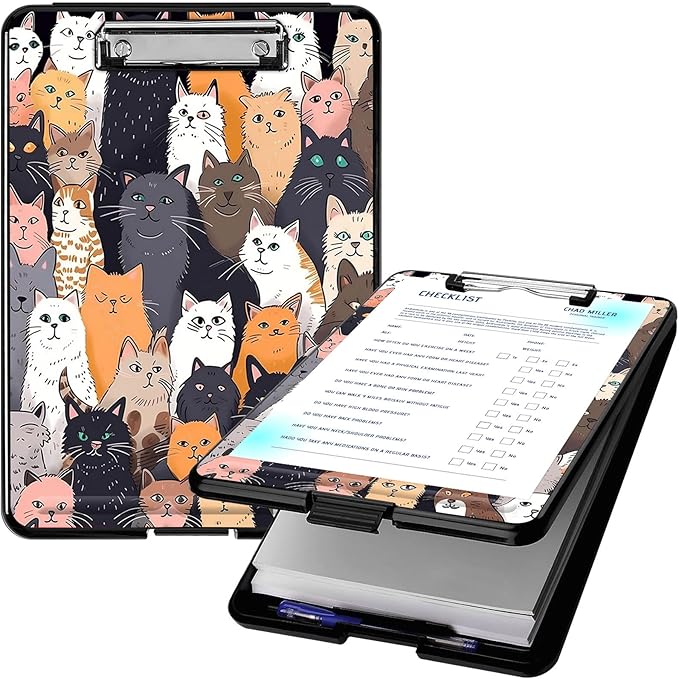 Clipboard with Storage, High Capacity Plastic Storage Clipboard with Low by Qindaiwen