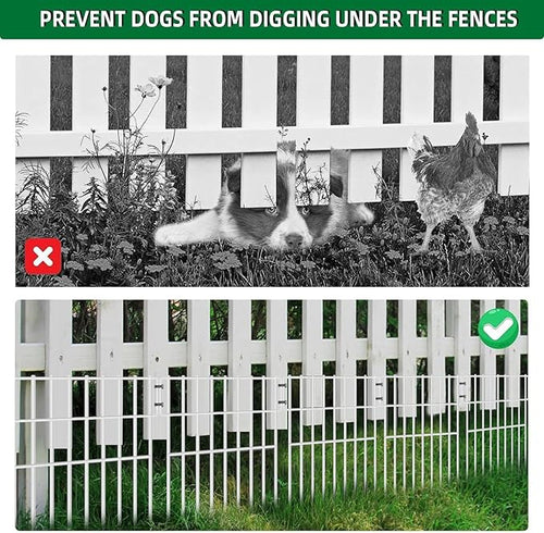 25 Panels Garden Fencing Animal Barrier, 17in X 27ft No Dig Dog Fence, 1.25 in - Image 2