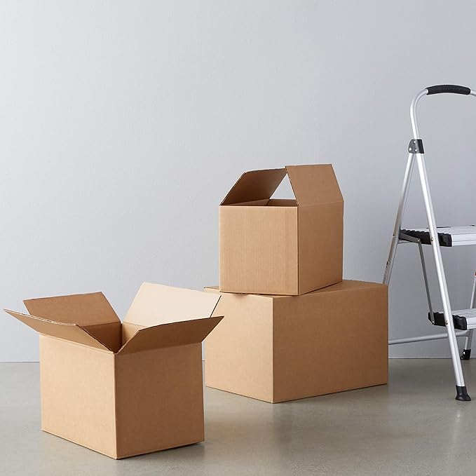 Amazon Basics Moving Boxes Kit, Small and Medium Cardboard Box Combo, 15 Pack - Image 2