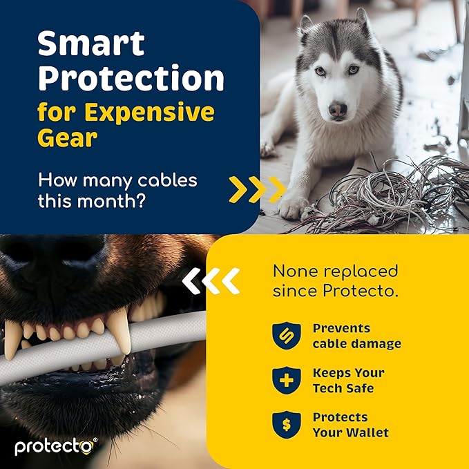 PROTECTO Heavy Duty Dog & Cat Cord Protector 10ft Long Sleeve, Easy-to-Use 1/2 - Image 4