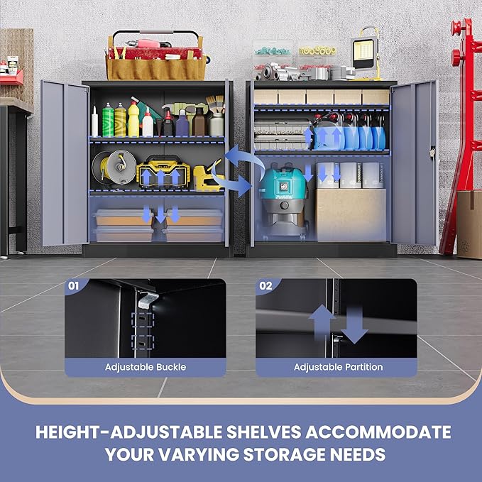 Metal Storage Cabinet, Locking File Cabinet - Image 4