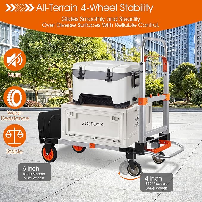 3 in 1 Folding Hand Truck Dolly Cart - Image 3