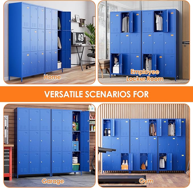 Employee Lockers with 9 Doors, Metal Locker - Image 7