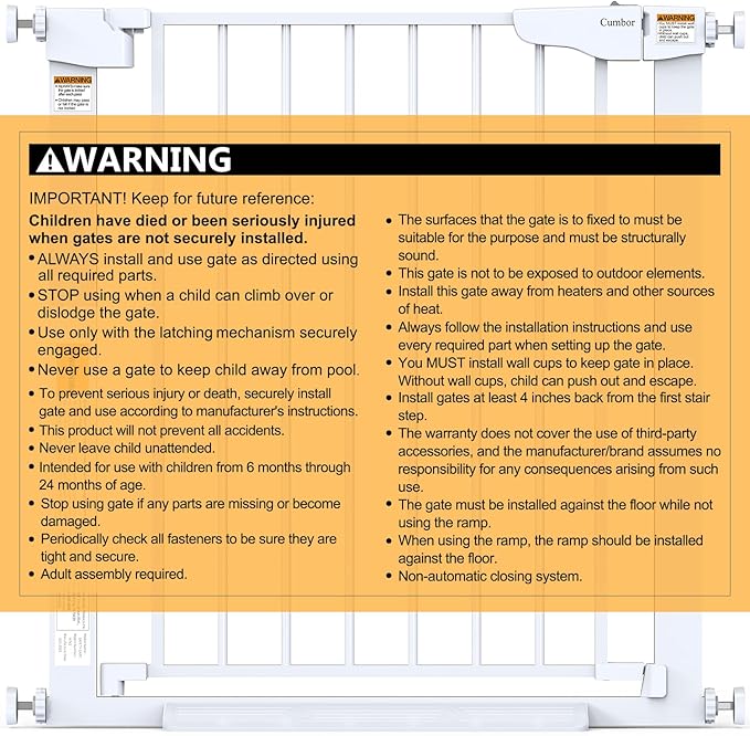Cumbor 2 Pack 29.7-46" Baby Gate - Image 9