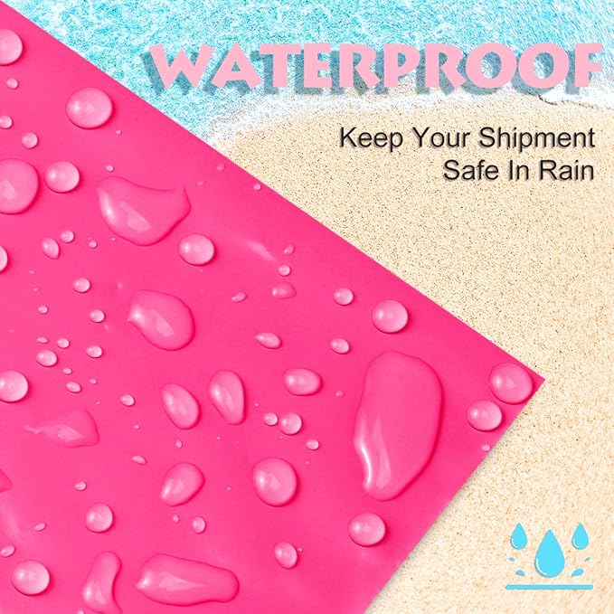 UCGOU Poly Mailers 10x13 Inch Hot Pink 100 Pack Shipping Bags #4 Strong Mailing - Image 3