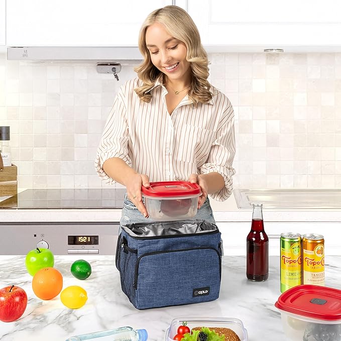 opux Insulated Lunch Bag for Men Women, Soft Lunch Box for Office Work School - Image 3