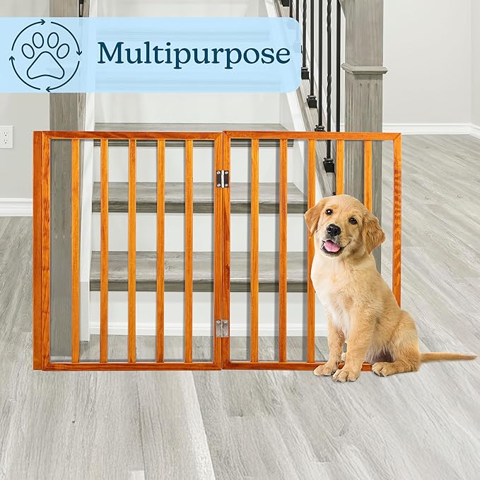 Pet Gate - 3-Panel Indoor Foldable Dog Fence - Image 6