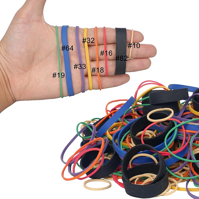 HAIDIBAO-Rubber Bands Assorted Sizes multicolor Elastic Rubber Bands Office - Image 4