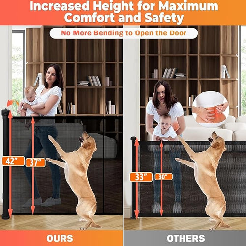 160" Retractable Baby Gates Extra Wide Dog Gate, Long Child Safety Gate - Image 2