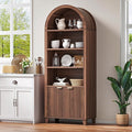 79.9" Tall Arched Storage Cabinet, 6-Tier Pantry Cabinet by Durayloly