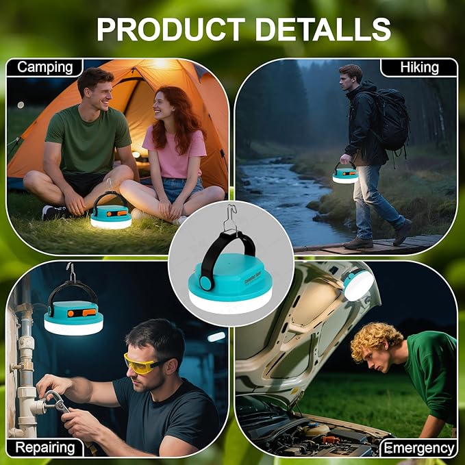 Rechargeable Camping Light MAYDENG 4000mAh, Waterproof LED Light. Suitable - Image 7