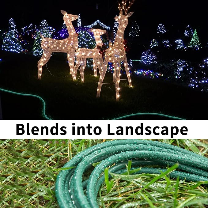 HUANCHAIN Indoor Outdoor Green Extension Cord 50 ft Waterproof, 16/3 Gauge - Image 4